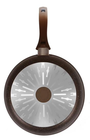 Сковорода 280мм с ручкой,АП(кофейный мрамор) линия "Marble Induction" смки280а Сковорода 280мм с ручкой,АП(кофейный мрамор) линия "Marble Induction" смки280а