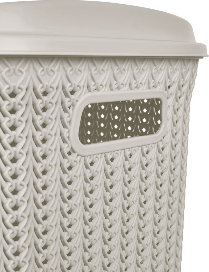 Корзина для белья Plast Team Melange 65л 463х406х507 мм молочный туман PT408011048