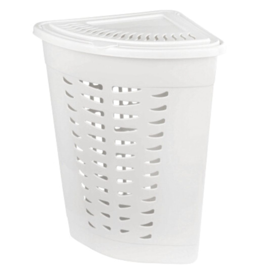 Корзина д/белья 45л угловая (белый) М1546