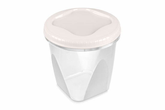 Банка с завинчивающейся крышкой "Тондо" 0,65л кремовая С285КРЕМ