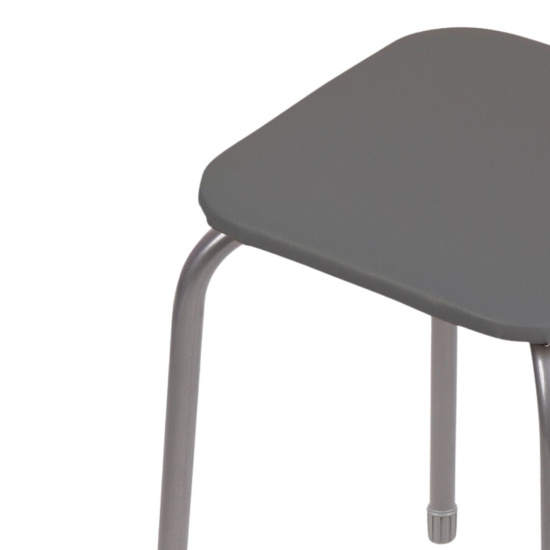 Табурет "Эконом" на 4-х опорах (квадр. сиденье ДСП) ТЭ3  серый