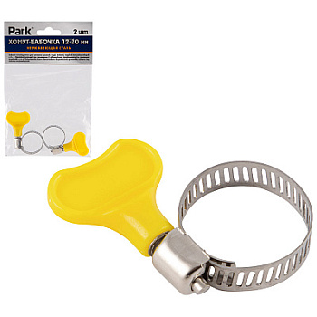 Хомут-бабочка 2шт 12-20 мм, нержавеющая сталь 101192 Хомут-бабочка 2шт 12-20 мм, нержавеющая сталь 101192