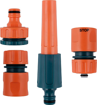 Набор для подкл. шланга 1/2 IN GREEN GARDEN коннектор,коннектор с аквастопом,адаптер,насадка PRACTIC