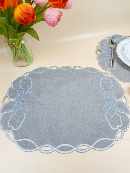 Набор плейсмат серые 35*45 см OLS-918-3