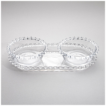 НАБОР СОУСНИКОВ "SWEETY" НА БЛЮДЕ 2Х180 МЛ (691-107)