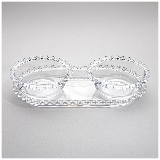 НАБОР СОУСНИКОВ "SWEETY" НА БЛЮДЕ 2Х180 МЛ (691-107)