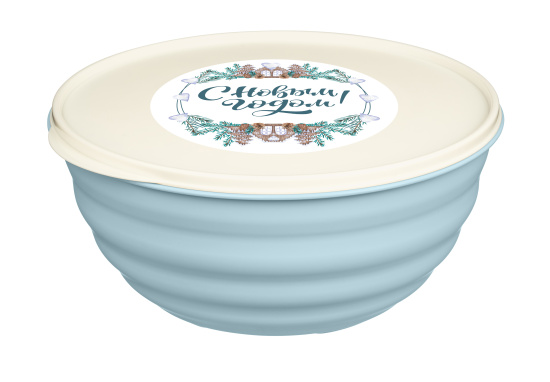 Миска "Latina" 2,1л с крышкой (голубой) 223100714/02