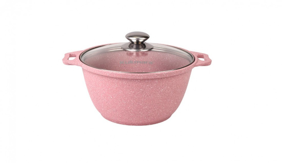 Кастрюля 3л со стеклянной крышкой,АП линия "Trendy style" (rose) к31tsr
