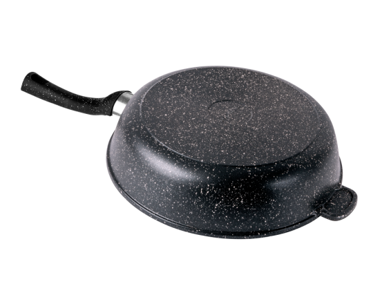 Сковорода 280/70мм с пластиковой ручкой с крышкой с2852аг