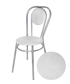 Стул №5 к/з 55 н.хром,мрамор