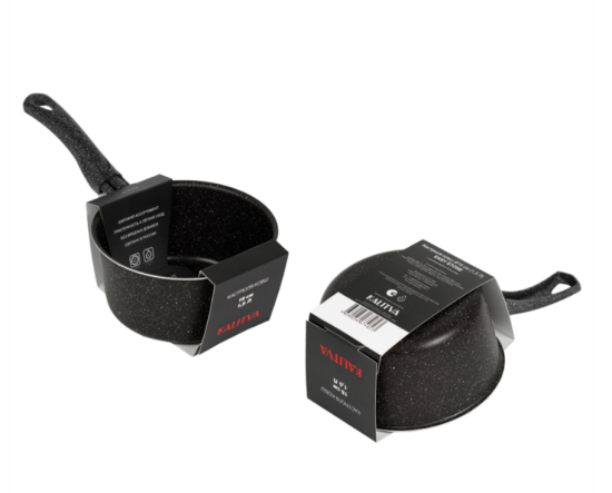 Кастрюля (ковш) 1,5 л., 160 мм, 1 руч., б/кр, а/п. Easy Stone. Алюминий марки А5 6116152