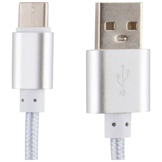 Кабель Energy ET-01 USB/Type-C, цвет - серебро 006372
