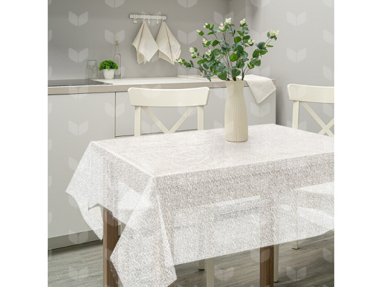 Клеенка столовая ПВХ  "Муза" 1,32х22м - Холст 016-whitе,,