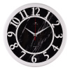 Часы настенные из металла, 30,5см белый+черный "Миллениум" "Рубин" 3132-003,,