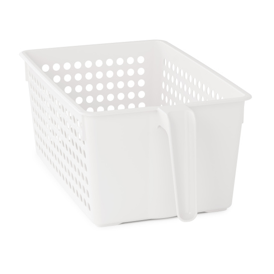 Корзина для хранения с ручкой (белый) М8973