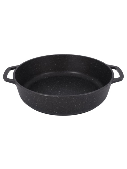 Сотейник 320/85 мм со стекл. крышкой АП (темный мрамор) смт3281а