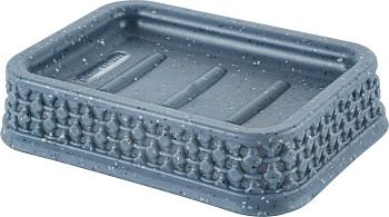 Мыльница Plast Team Stone 130х90х30мм темный камень PT134610026