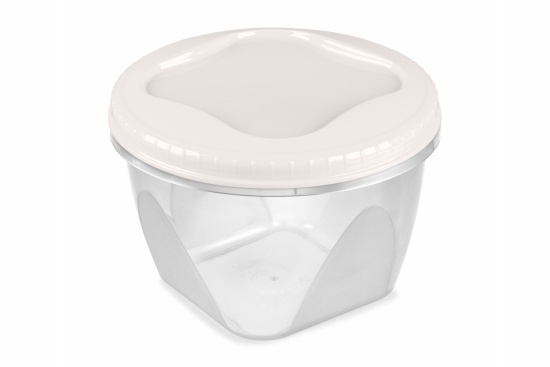 Банка с завинчивающейся крышкой "Тондо" 0,45л кремовая С284КРЕМ