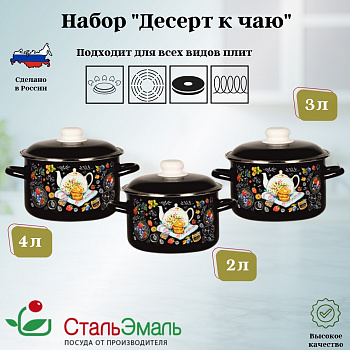 Набор №02 "Десерт к чаю" черн 1KB021M Набор №02 "Десерт к чаю" черн 1KB021M