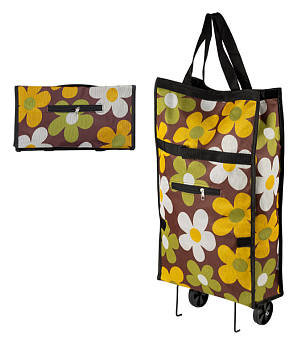 Сумка-тележка складная ATB-03 "Ромашки", 61*32*13 см 104583