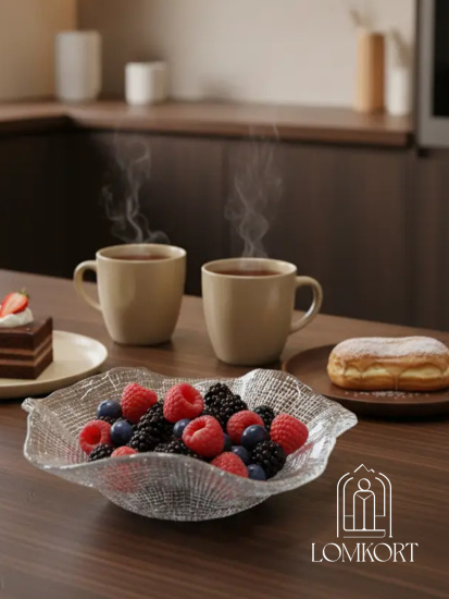 Салатник 24.5 см прозрачный IVV (реплика)  OLS-8235.1