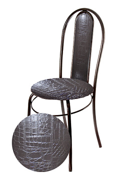 Стул "Венский" к/з тем.крокодил н.медь 