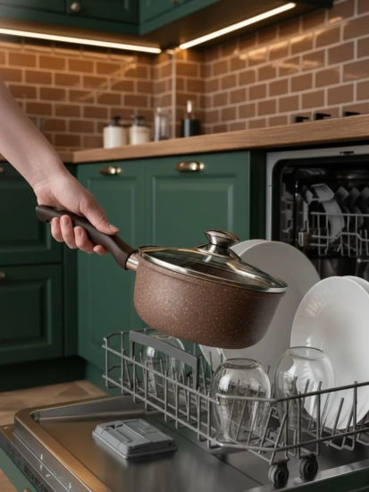 Ковш с а/п и крышкой в инд.уп.1,6л линейка Мрамор серия "Алтай" ТМ ГАРДАРИКА" 1616-07-10