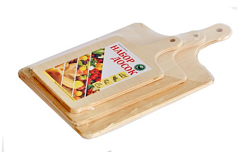 Набор досок разделочных с ручкой ЛБ-183