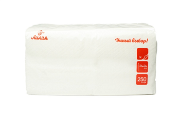 Салфетки Лилия 24*24 1сл 250л (0951)