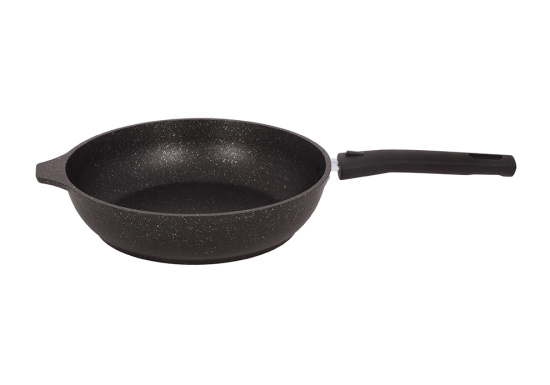 Сковорода 240/60мм со съемной ручкой,антипригарное покрытие (темный мрамор) смт246а