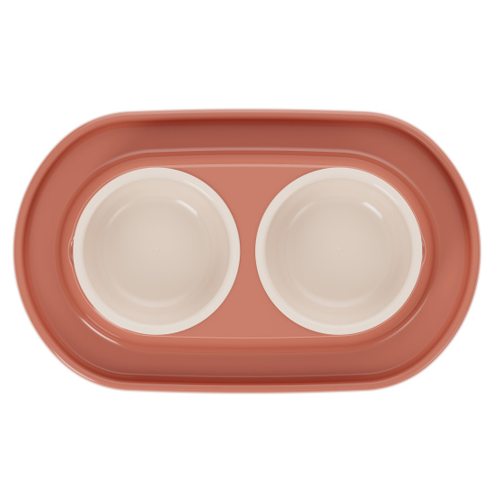 Миска для животных "Эффи" 0,3л двойная (на подставке) ALTA М9042