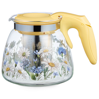 ЗАВАРОЧНЫЙ ЧАЙНИК AGNESS С ФИЛЬТРОМ "ВАСИЛЬКИ" 900 МЛ. (885-111)