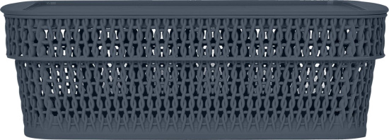 Корзина для хранения Keeplex Ajur с крышкой 3л 28,1х18,5х8,9см космический серый KL411111026