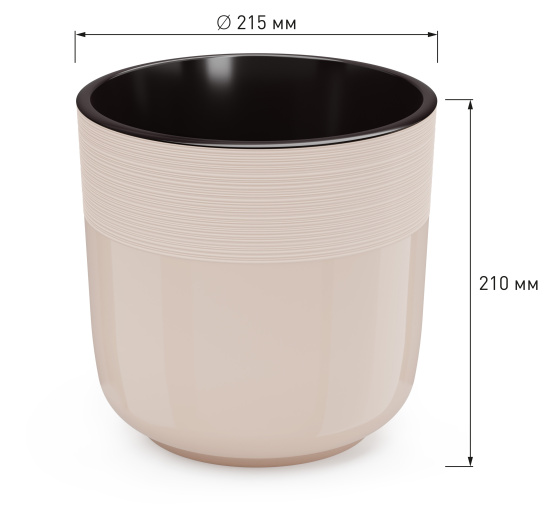 Горшок цв. "Линель" 6л двойной (бежевый) М8705