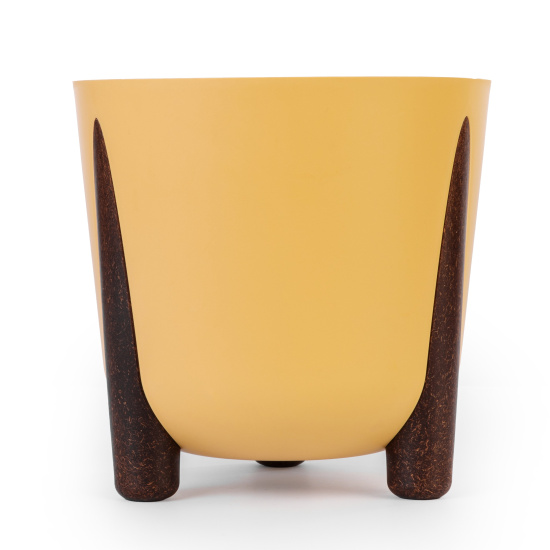 Кашпо на ножках "Жардин" 21л (с дренажной вставкой) (горчичный) М9128