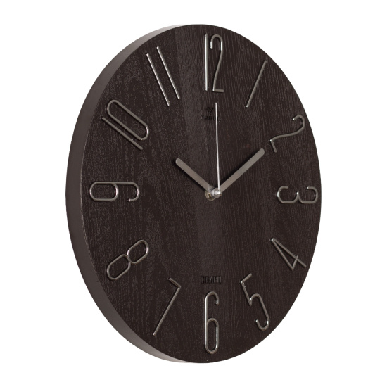 Часы настенные 30см корпус коричневый+серебро "Классика" "Рубин" 3010-004