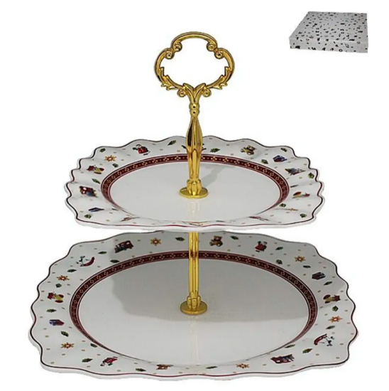 Двухъярусная этажерка НОВЫЙ ГОД в под.уп. 105-620