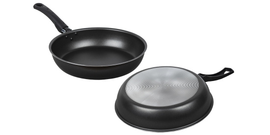 39672415 Сковорода 240мм,1 ручка,без крышки,антипригарное покрытие, 1,6мм Сплав А5 "Атлас"