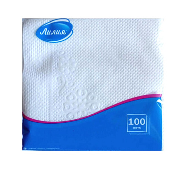 Салфетки Лилия 24х24 1сл 100л (0708) (0702)