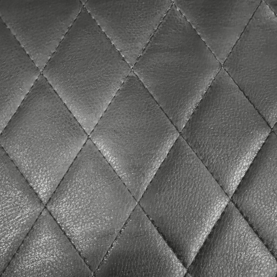 Стул №5 (метал.) к\з стег. Черный н.белые