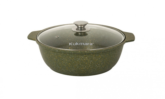 Кастрюля-жаровня 3л со стеклянной крышкой, АП линия "Trendy style" (malachite) ж31tsml