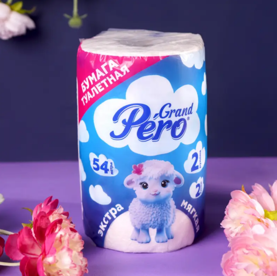 Туалетная бумага GrandPero 2сл 2рул, белый цв. 4573