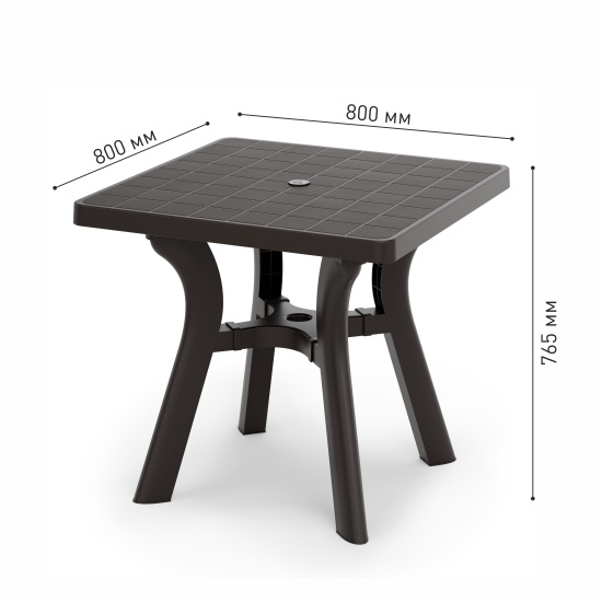 Стол квадратный "Атлант" 800мм (мокко) М8941