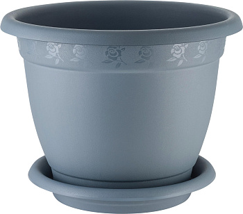 Горшок для цветов InGreen Афродита D 290 mm, 7,8л с подставкой №6 серый IG420611026 