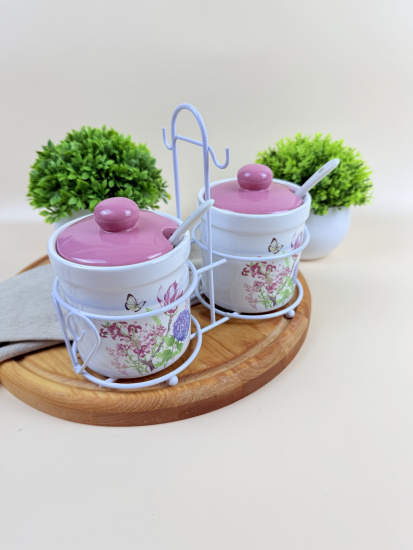 Набор банок (2 пр.) Lavenir "Бабочка" 240 мл, 8 см HC500-K04 доломит 58463 Набор банок (2 пр.) Lavenir "Бабочка" 240 мл, 8 см HC500-K04 доломит 58463