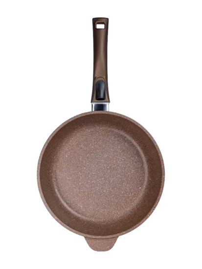 Сковорода с крышкой и съемной ручкой линейка Мрамор серии "АЛТАЙ" д.24 1924-07-01-10