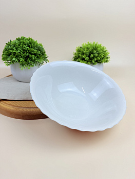 Салатник 7 "Белье" свк7-WHITE вырезной край 103602