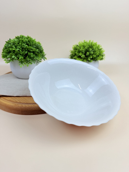 Салатник 7 "Белье" свк7-WHITE вырезной край 103602