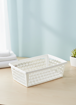 Корзина для хранения "Велетта" 34х21х10см белая С713БЕЛ