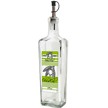 Бутылка с мет. дозатором для масла/соусов, 500 мл, стекло  626-2067